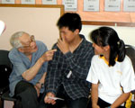 Volunteers visit senior citizens